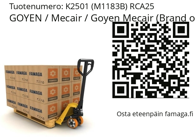   GOYEN / Mecair / Goyen Mecair (Brand of Pentair) K2501 (M1183B) RCA25