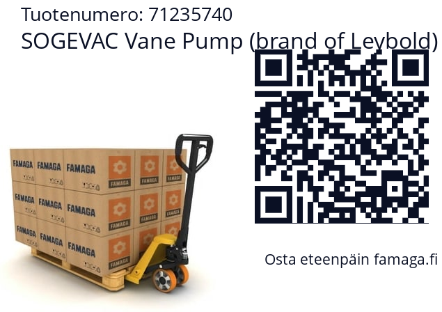   SOGEVAC Vane Pump (brand of Leybold) 71235740