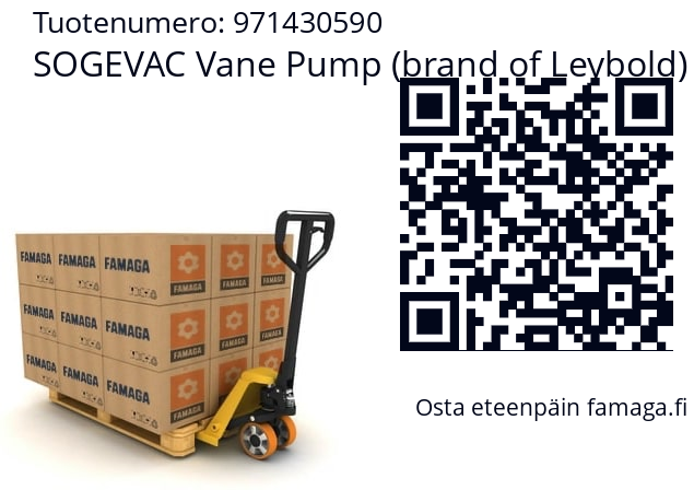   SOGEVAC Vane Pump (brand of Leybold) 971430590